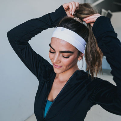No-Slip Headband - White - Senita Athletics