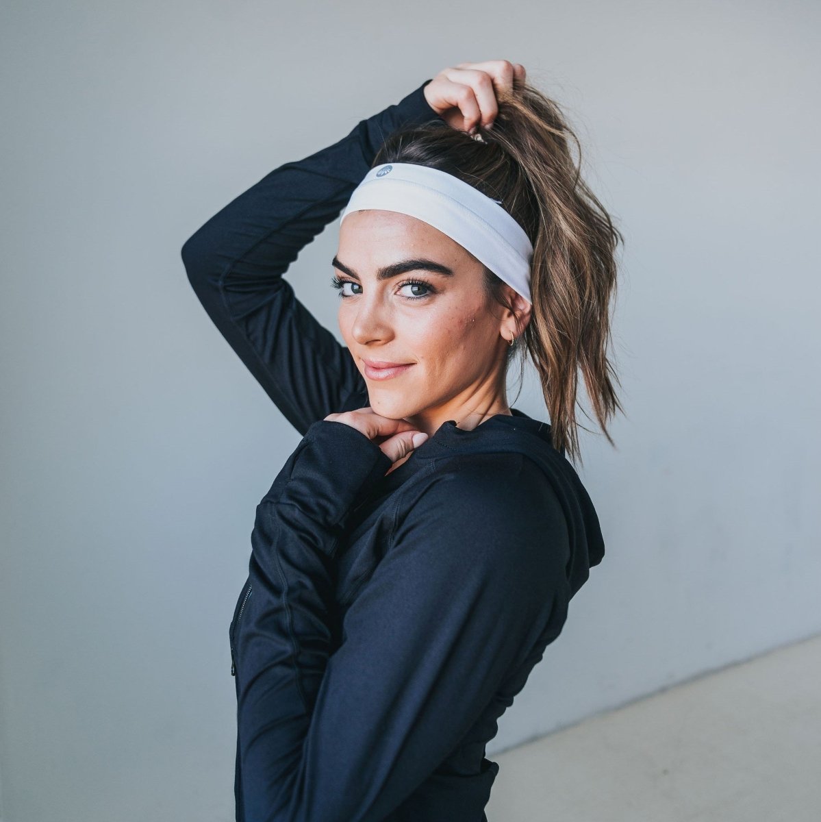 No-Slip Headband - White - Senita Athletics