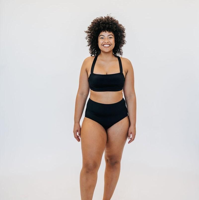 Page High Waisted Swim Bottoms - Black - Senita Athletics