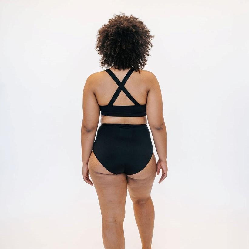 Page High Waisted Swim Bottoms - Black - Senita Athletics