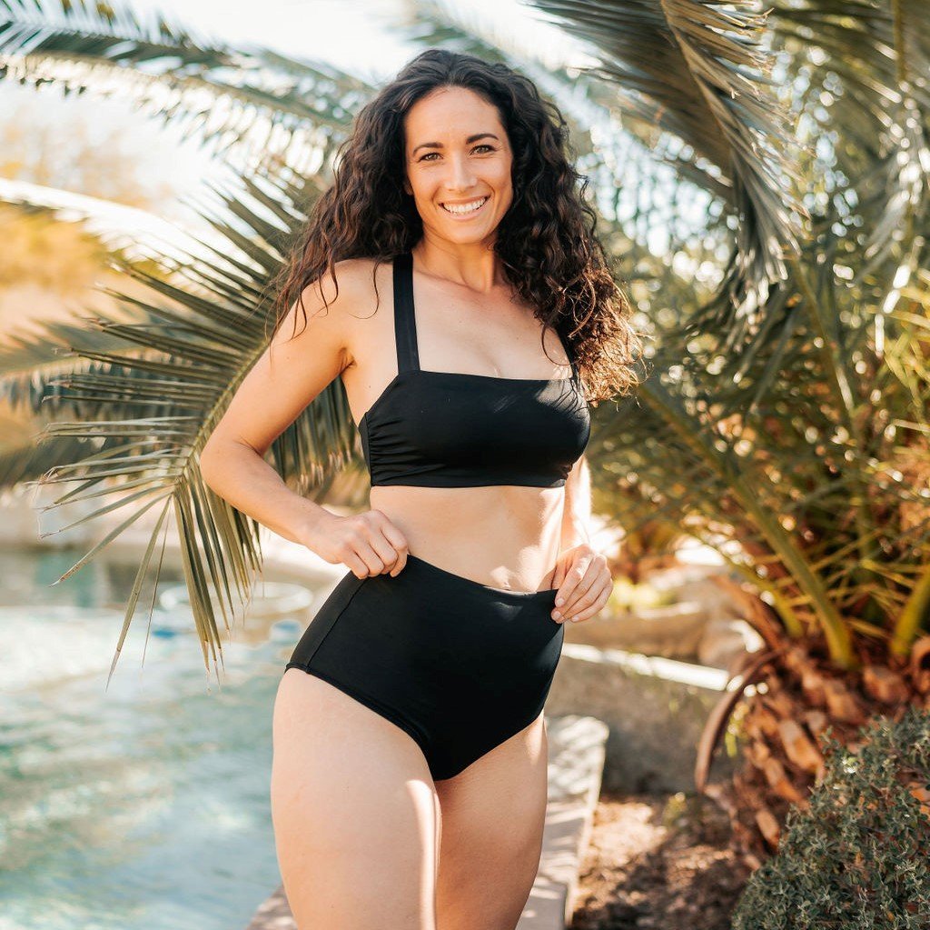 Page High Waisted Swim Bottoms - Black - Senita Athletics