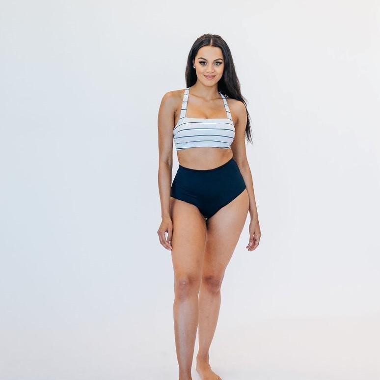 Page High Waisted Swim Bottoms - Navy - Senita Athletics