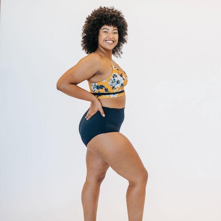 Page High Waisted Swim Bottoms - Navy - Senita Athletics
