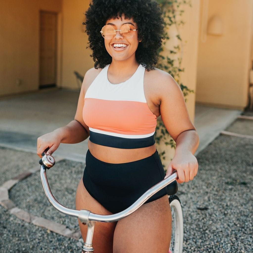 Page High Waisted Swim Bottoms - Navy - Senita Athletics