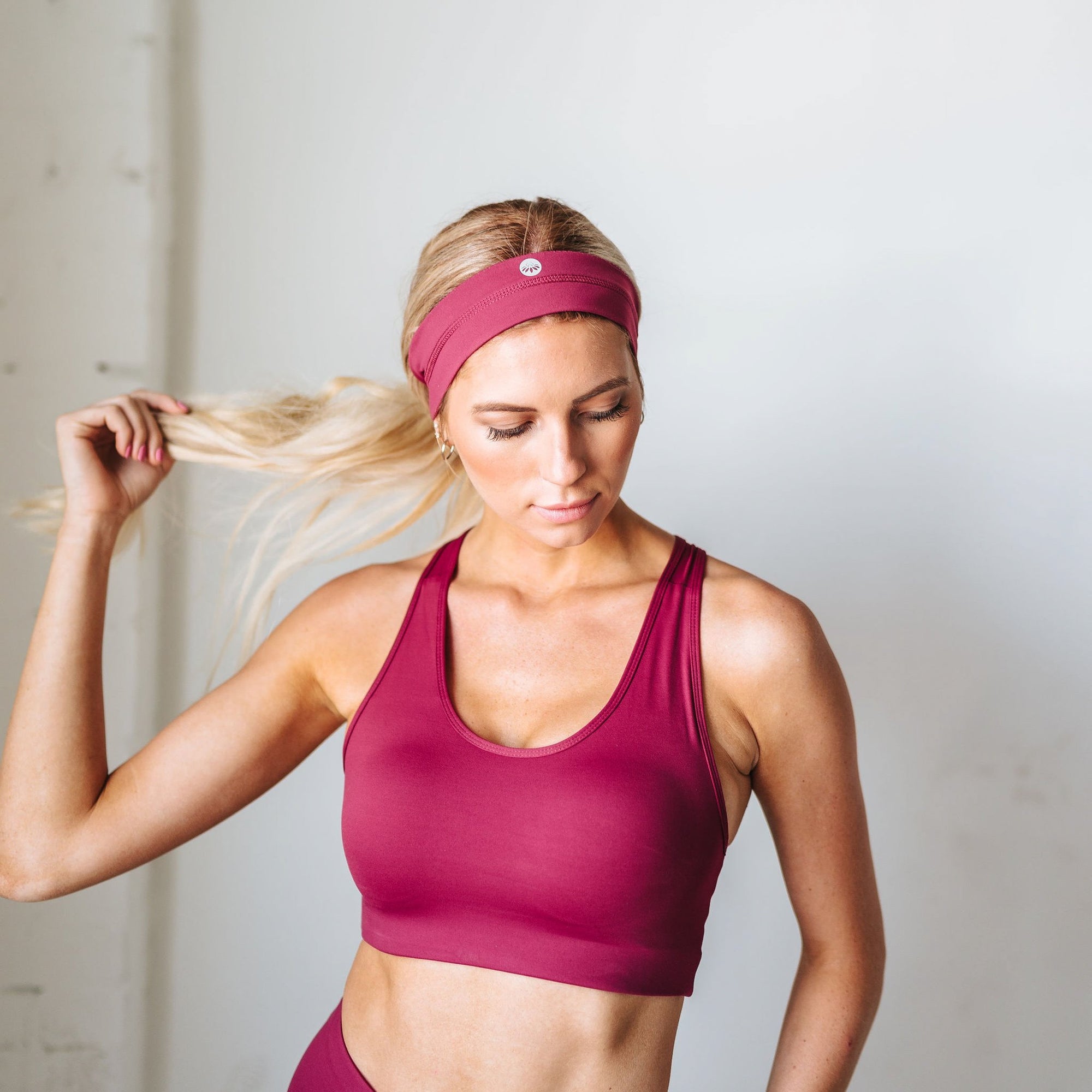 Perfect Pocket Sports Bra - Laser Cut Merlot - Senita Athletics