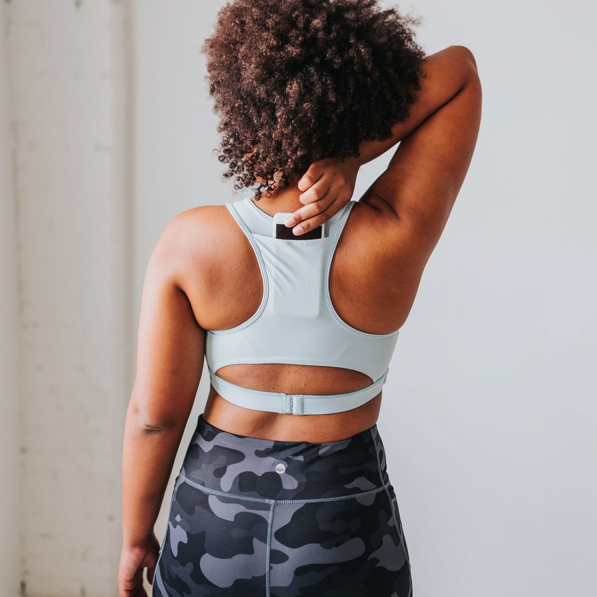 Perfect Pocket Sports Bra - Powder Blue - Senita Athletics