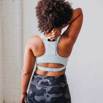 Perfect Pocket Sports Bra - Powder Blue - Senita Athletics