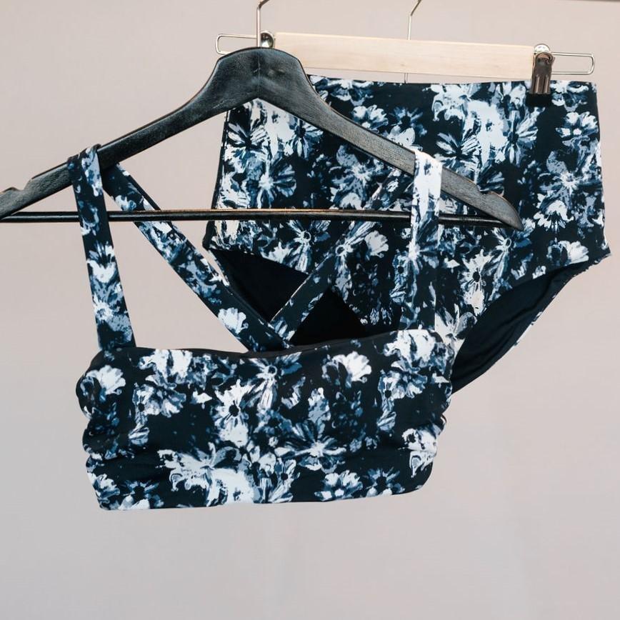 Pima Bikini Top - Botanical Navy - Senita Athletics