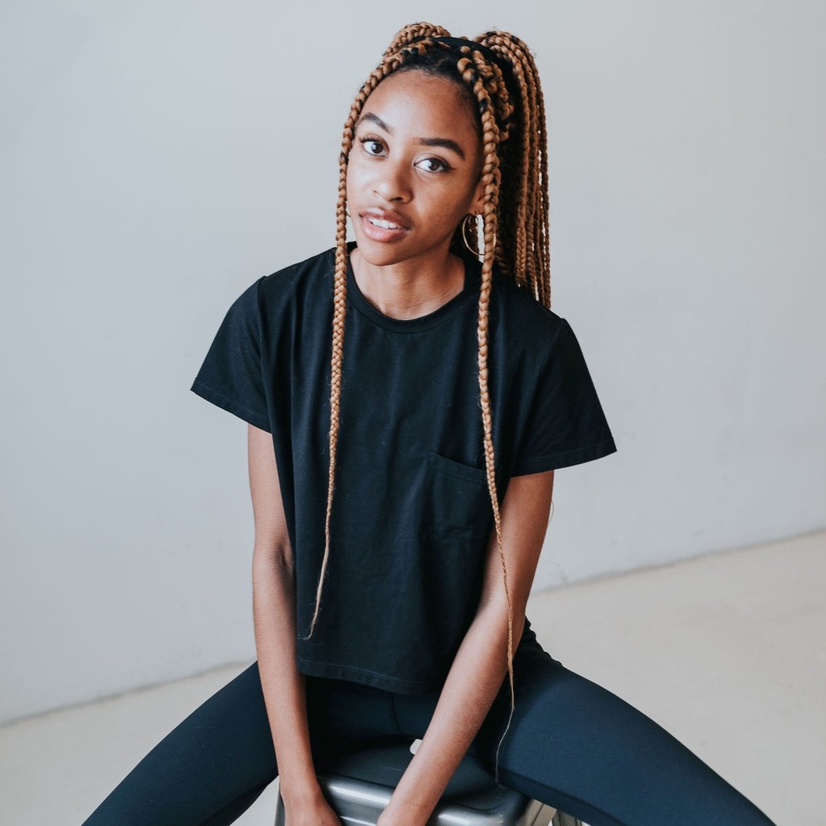 Pocket Tee - Black - Senita Athletics