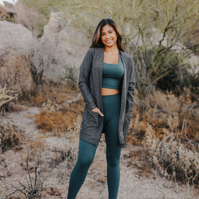Premium Cardigan - Black - Senita Athletics