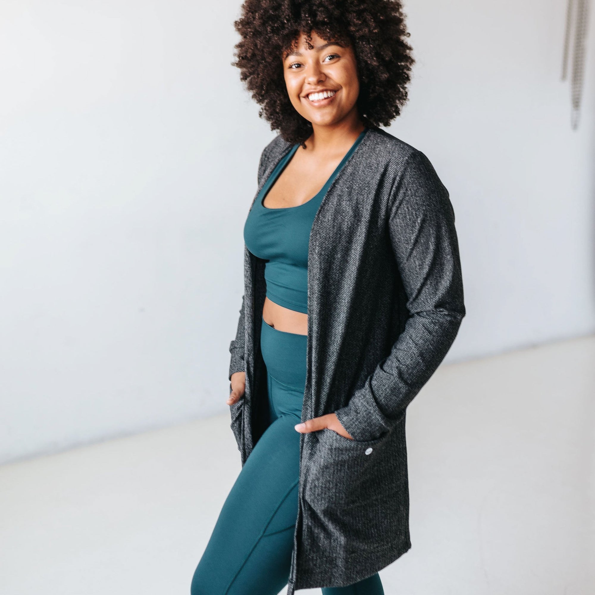Premium Cardigan - Black - Senita Athletics