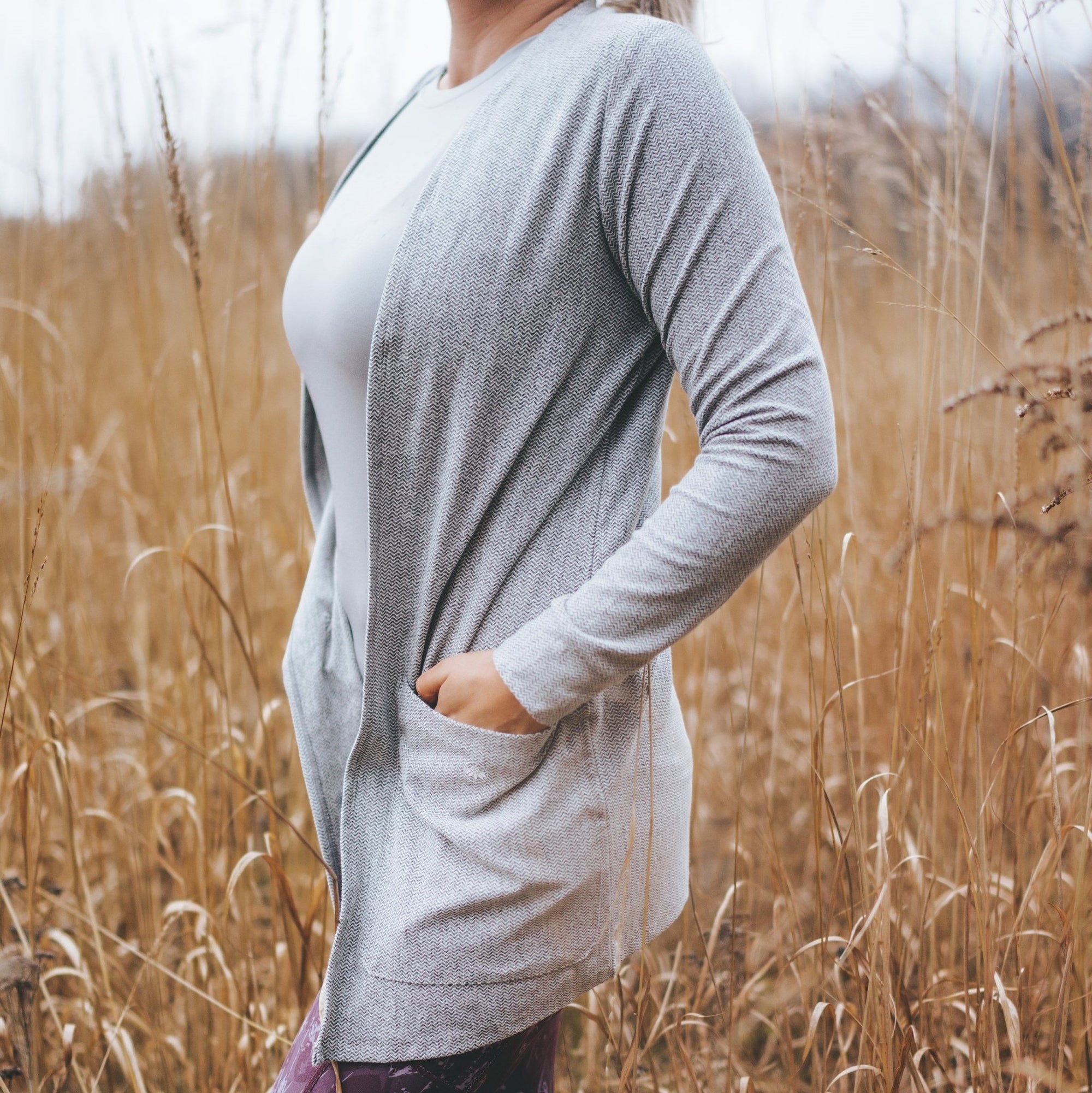 Premium Cardigan - Cozy Gray - Senita Athletics
