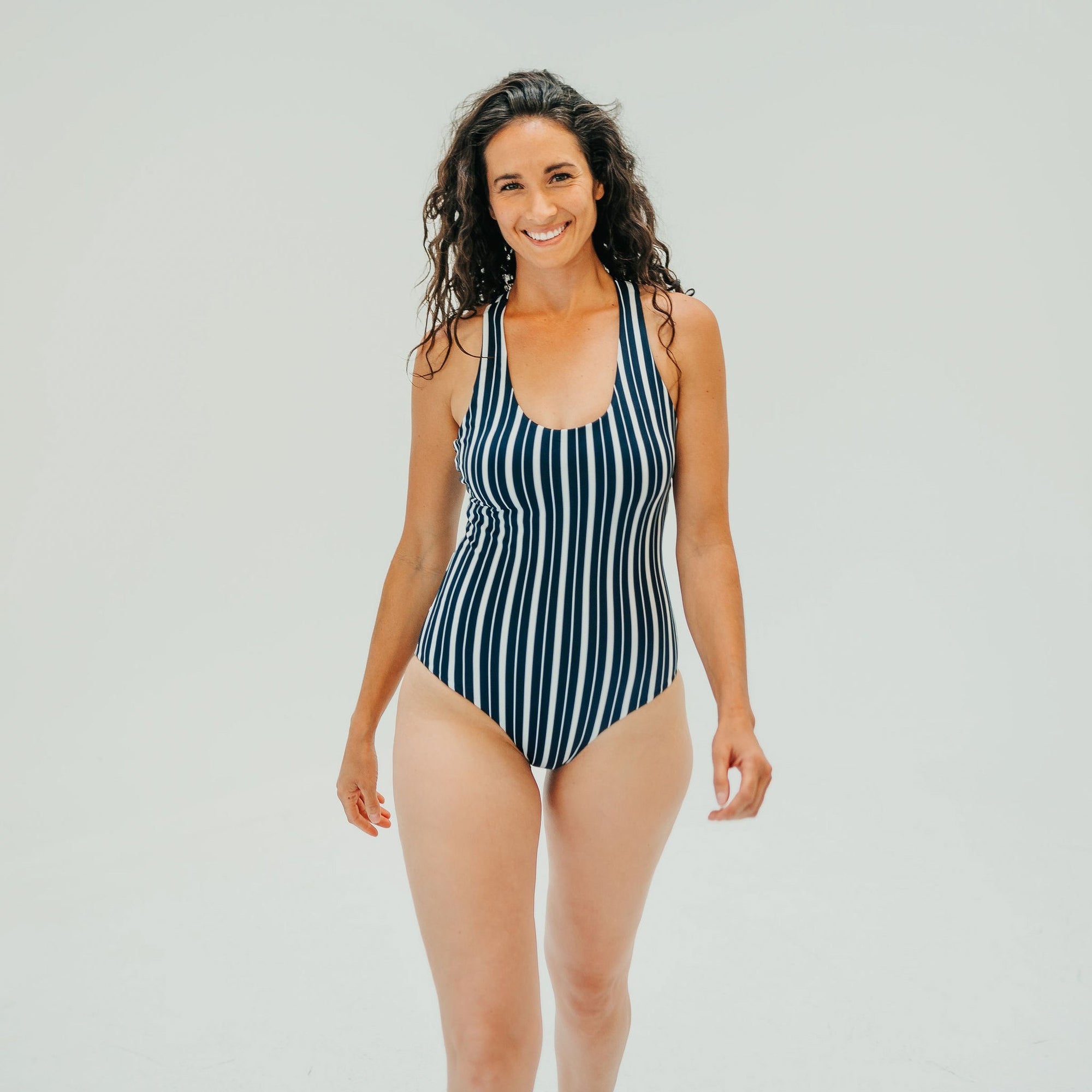 Queen Creek One Piece - Navy Stripe - Senita Athletics