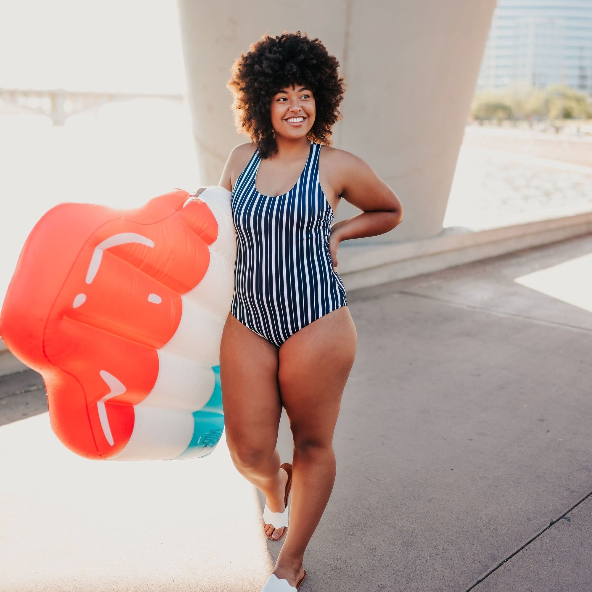 Queen Creek One Piece - Navy Stripe - Senita Athletics