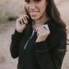 Quilted Lux Jacket - Black - Senita Athletics