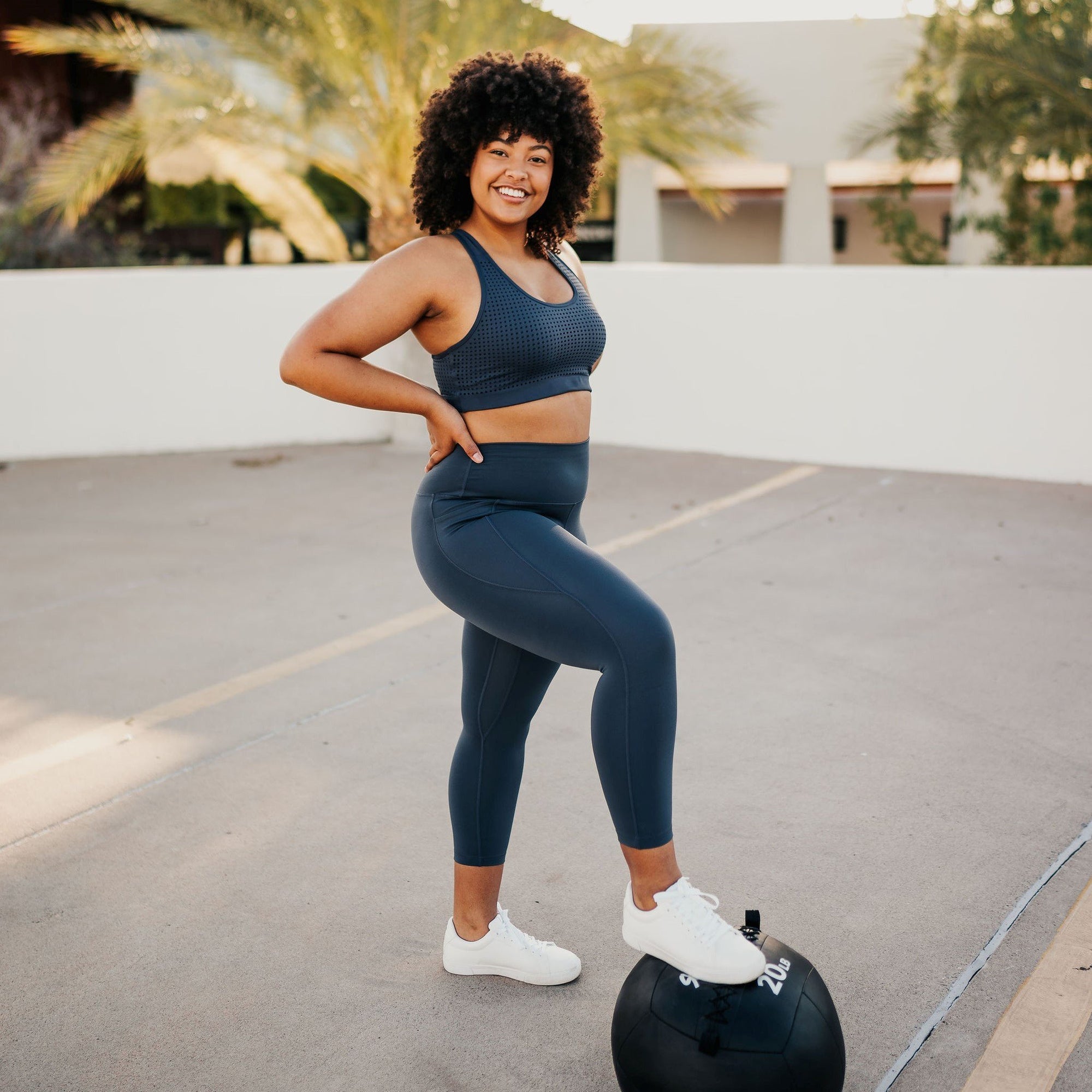 Shakti 7/8 Capris - Light Navy - Senita Athletics