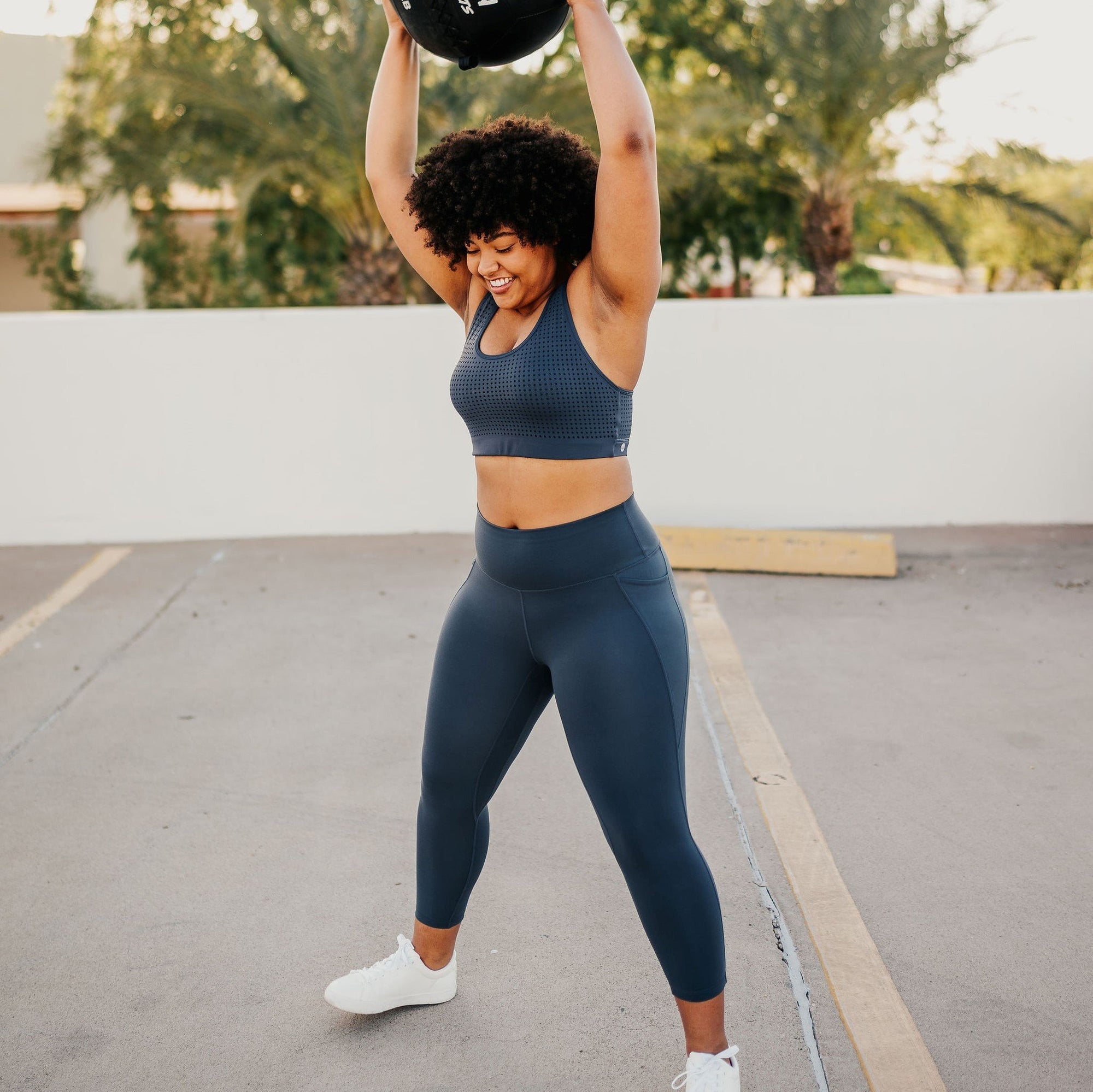 Shakti 7/8 Capris - Light Navy - Senita Athletics