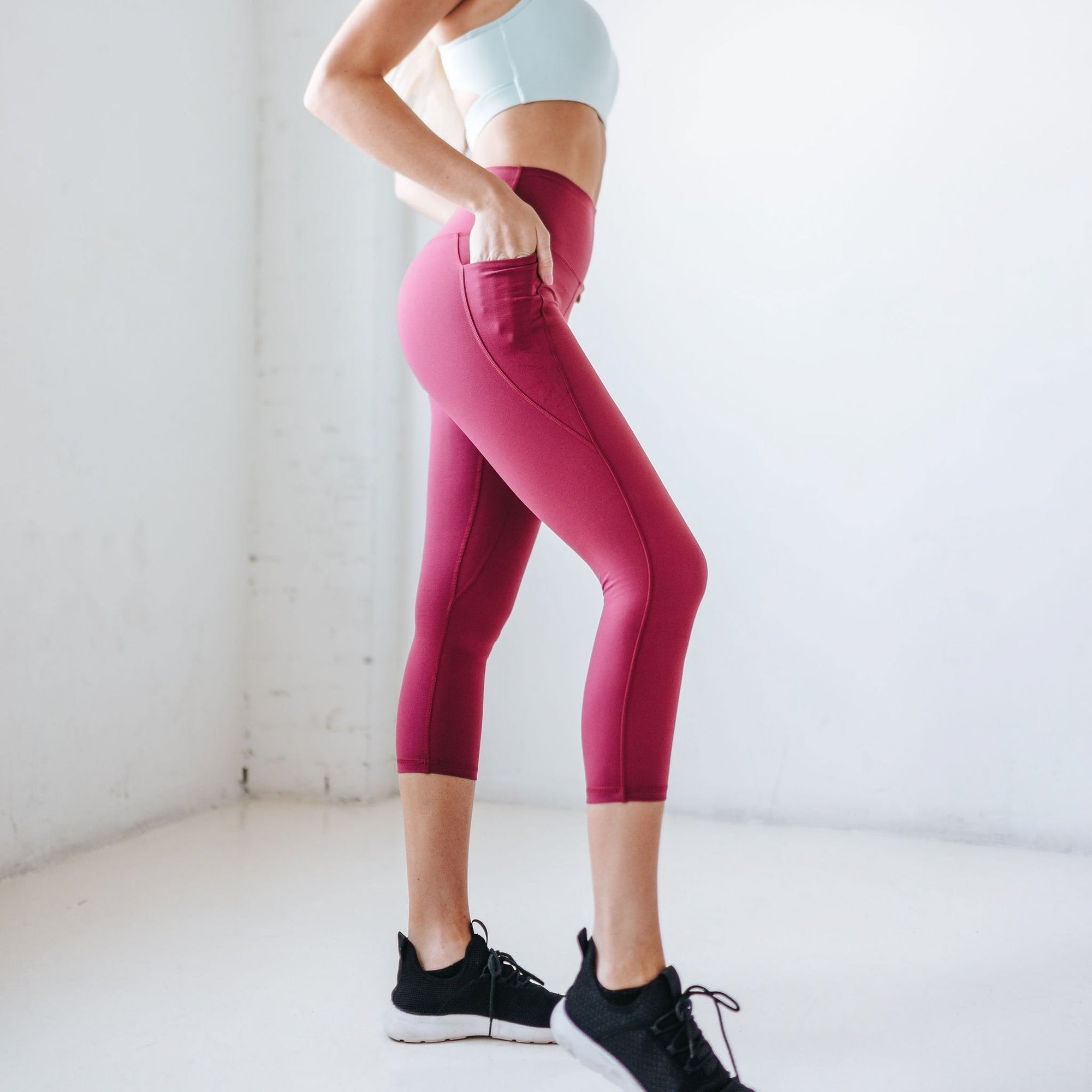 Shakti 7/8 Capris - Merlot - Senita Athletics
