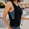 Sheer Tank Top - Black - Senita Athletics