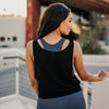 Sheer Tank Top - Black - Senita Athletics