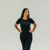 Sporty Seamless Tee - Black - Senita Athletics