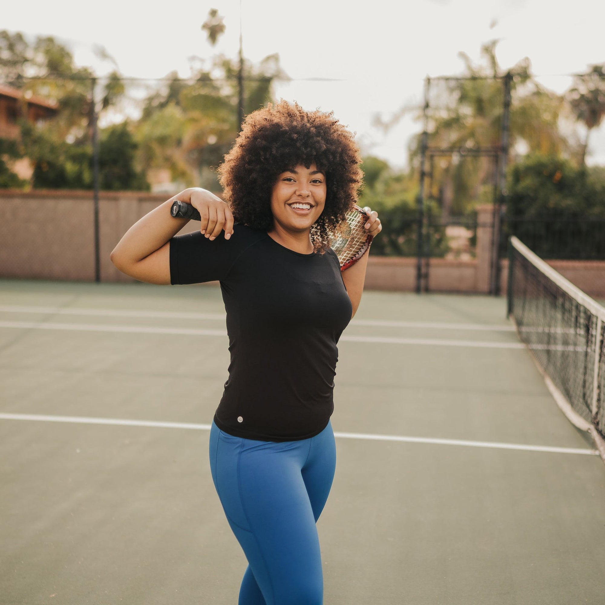 Sporty Seamless Tee - Black - Senita Athletics