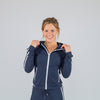 Sporty Zip Up Jacket - Navy - Senita Athletics