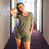 Strappy Romper - Pine Green - Senita Athletics