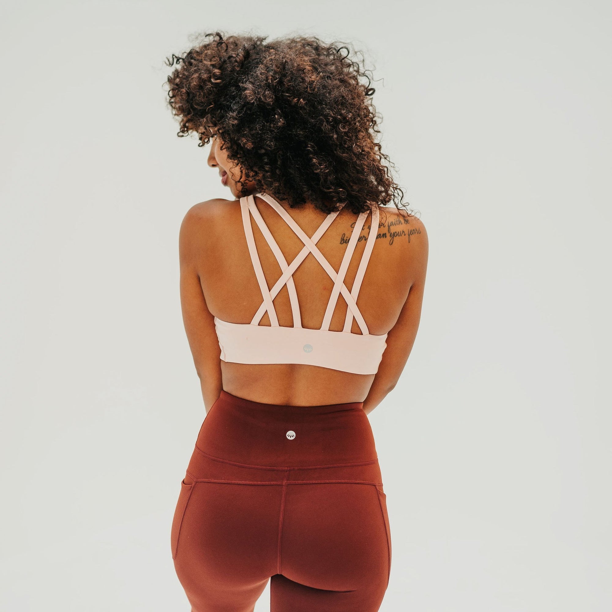 Strappy Sports Bra - Blush - Senita Athletics