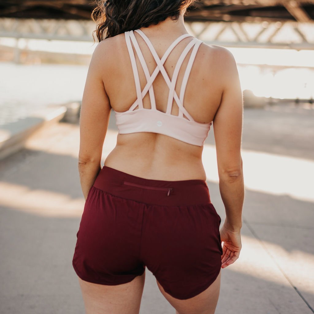 Strappy Sports Bra - Blush - Senita Athletics
