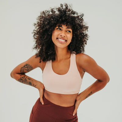 Strappy Sports Bra - Blush - Senita Athletics