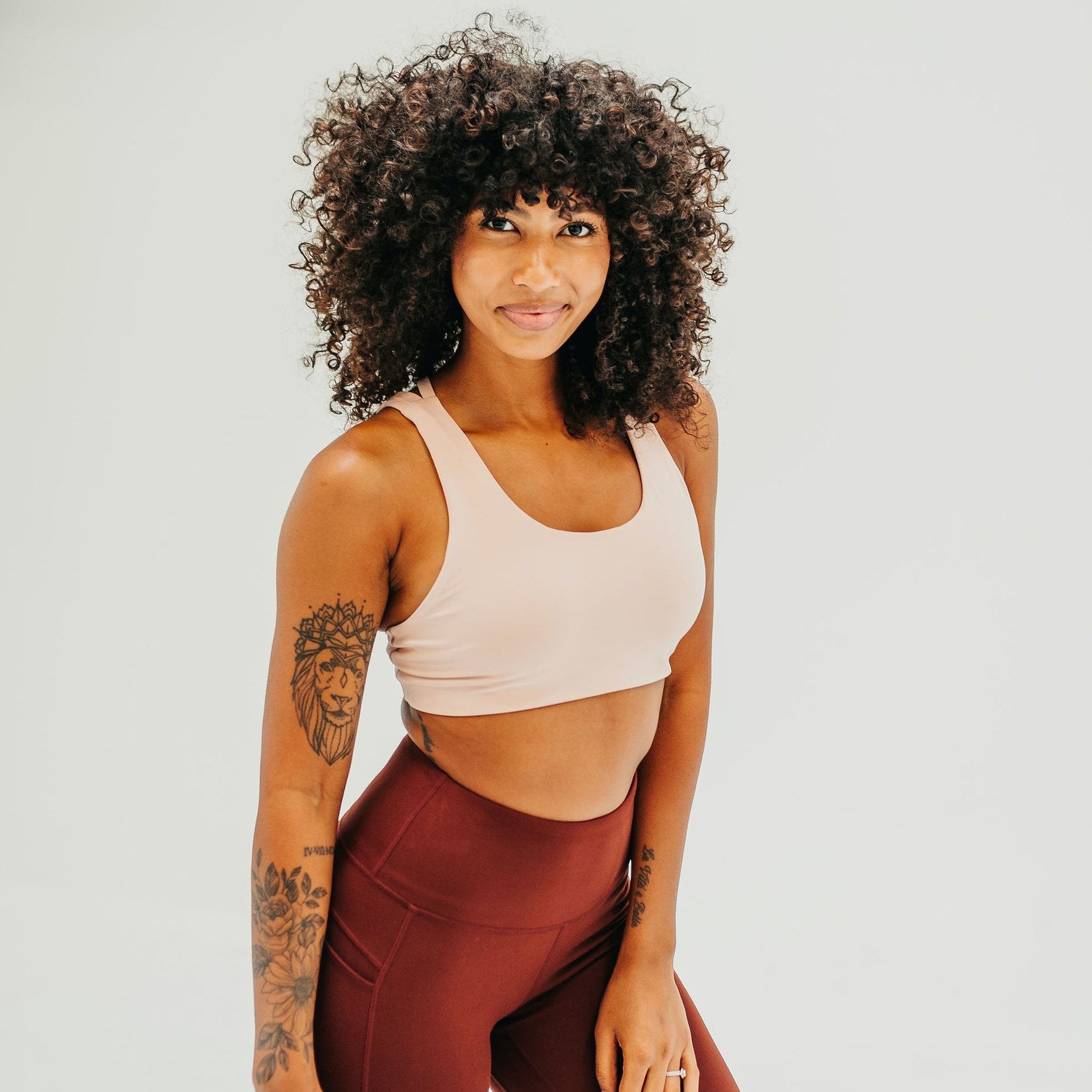 Strappy Sports Bra - Blush - Senita Athletics