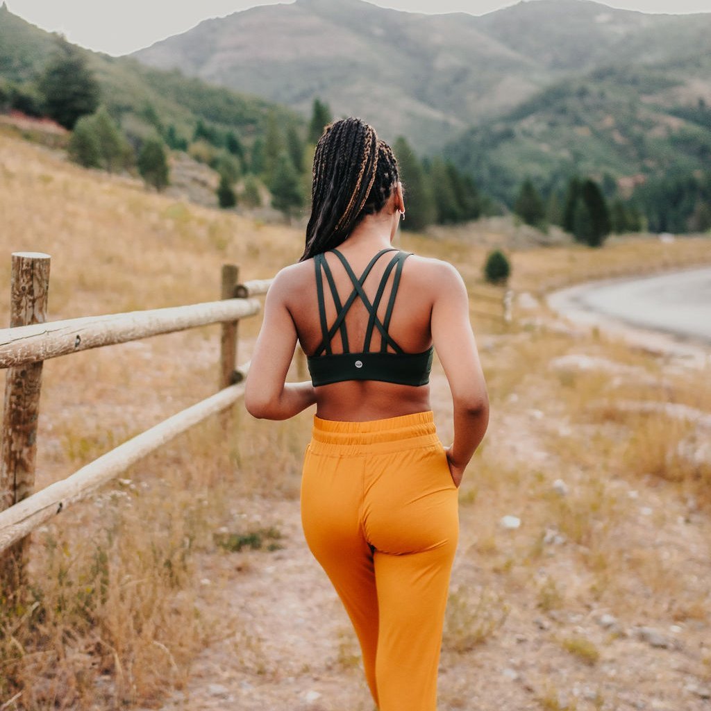 Strappy Sports Bra - Evergreen - Senita Athletics