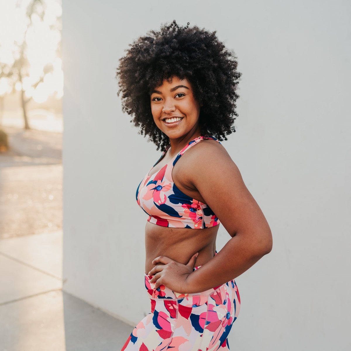 Strappy Sports Bra - Petals - Senita Athletics