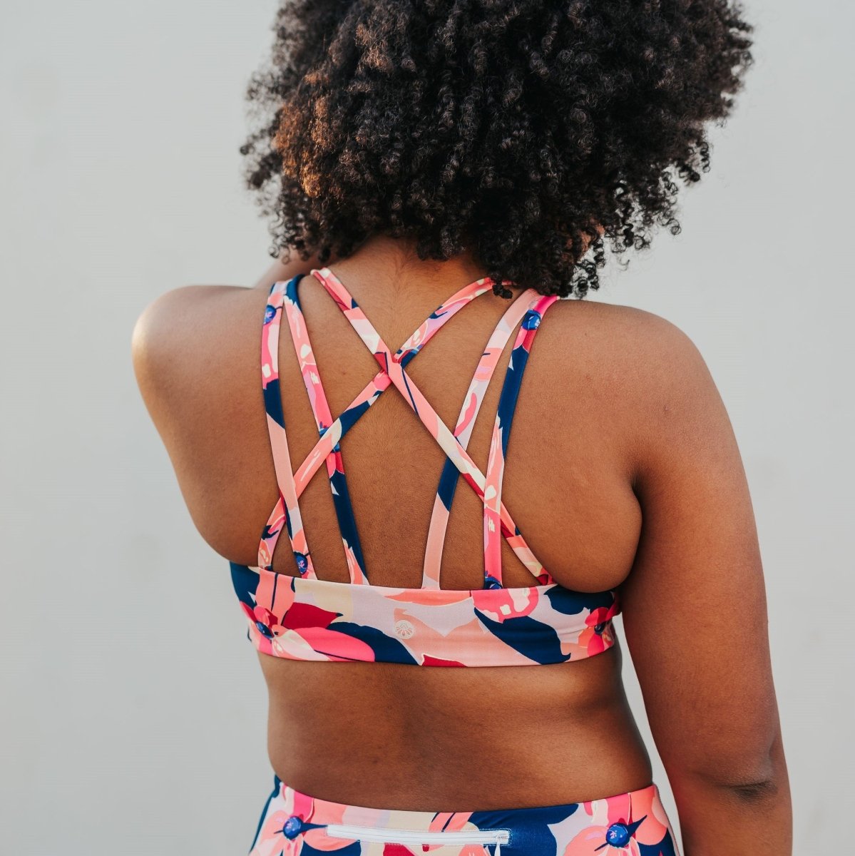 Strappy Sports Bra - Petals - Senita Athletics
