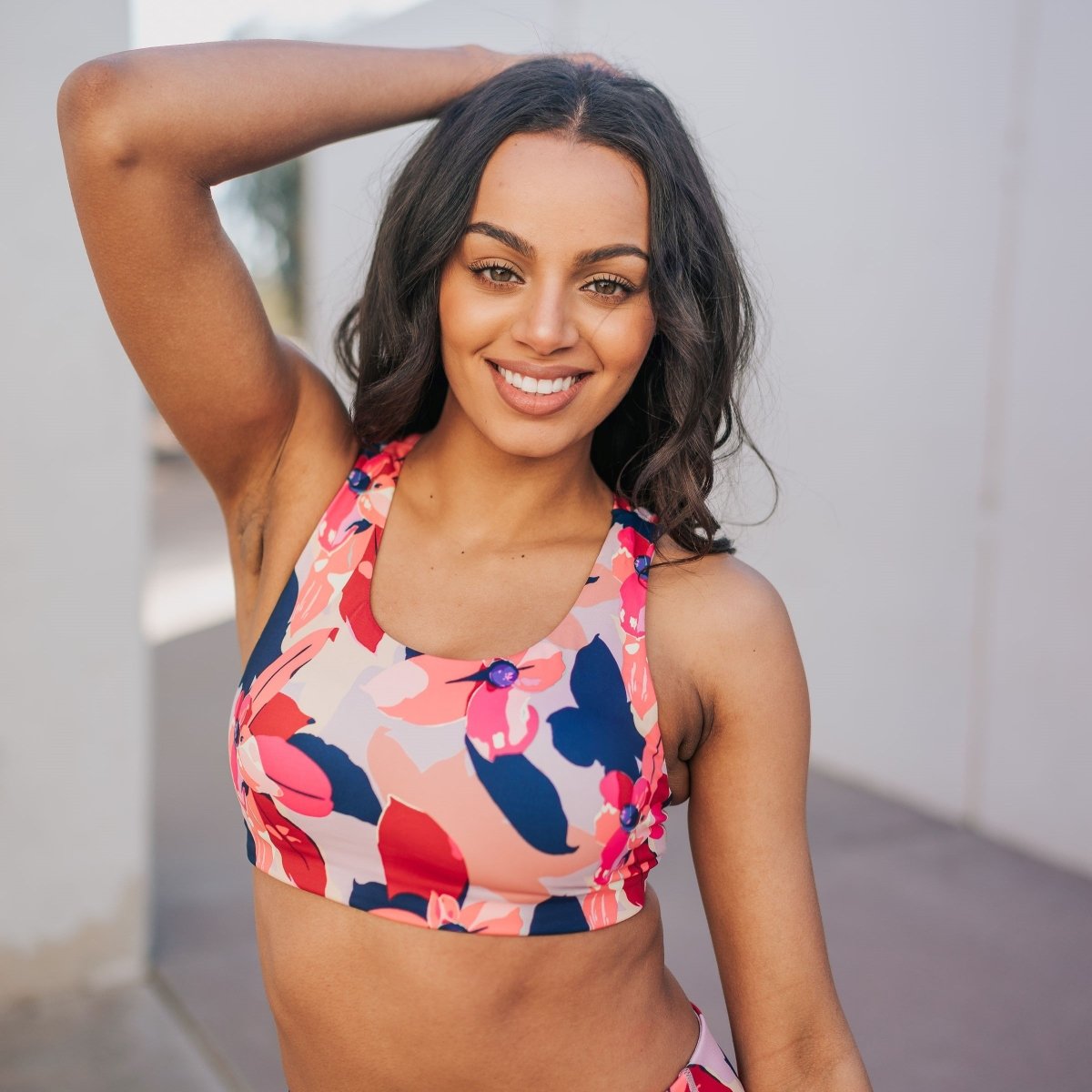 Strappy Sports Bra - Petals - Senita Athletics