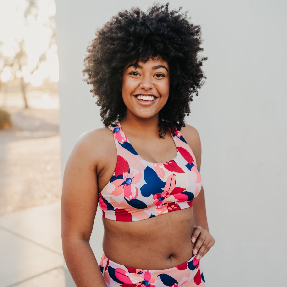 Strappy Sports Bra - Petals - Senita Athletics