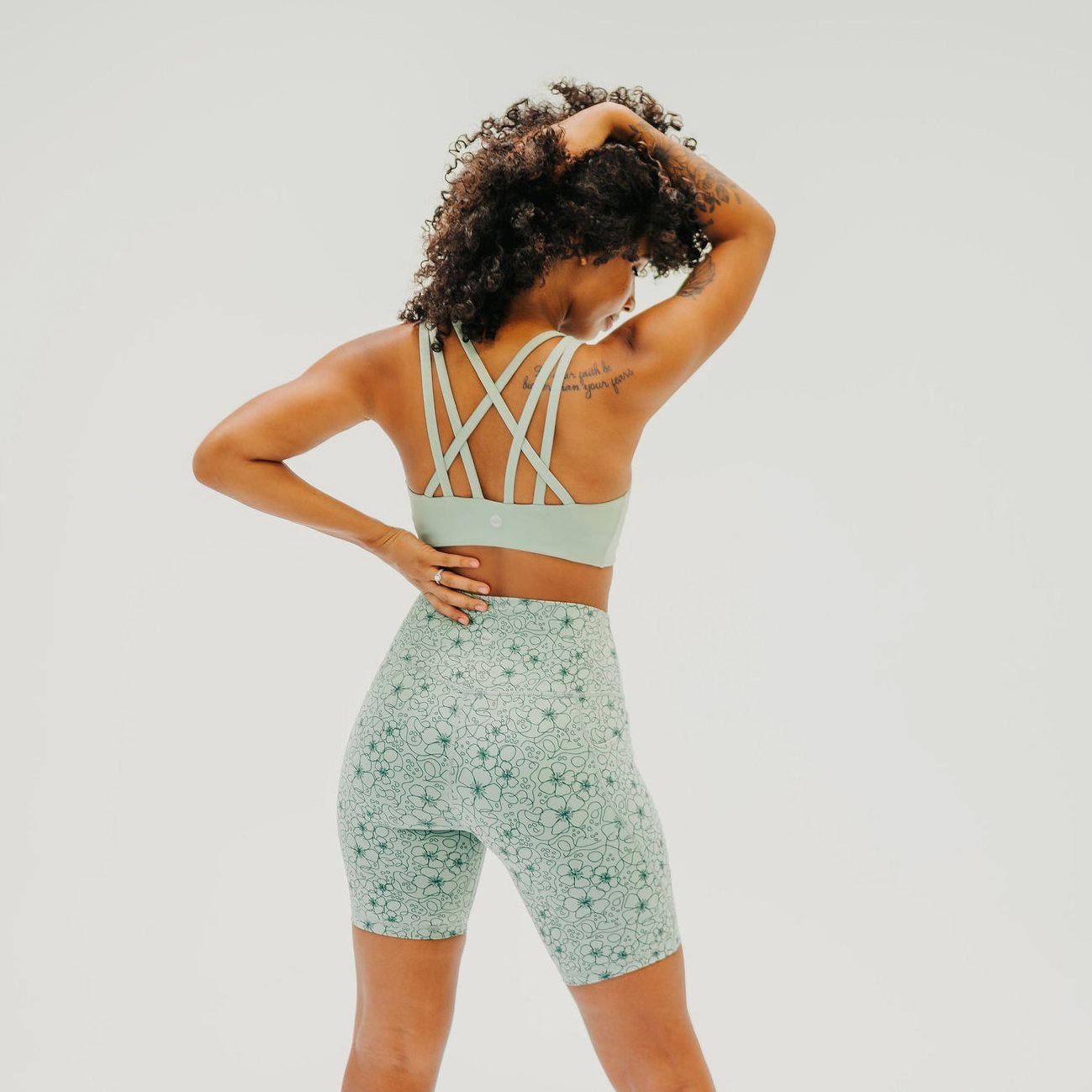 Strappy Sports Bra - Sage - Senita Athletics