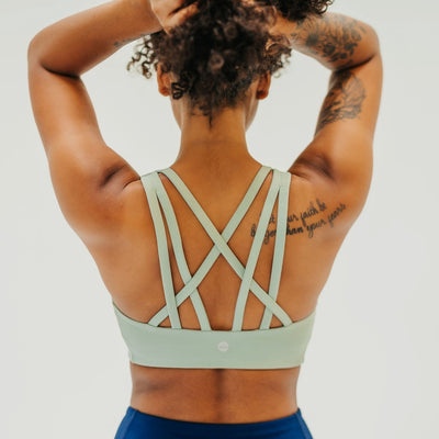 Strappy Sports Bra - Sage - Senita Athletics