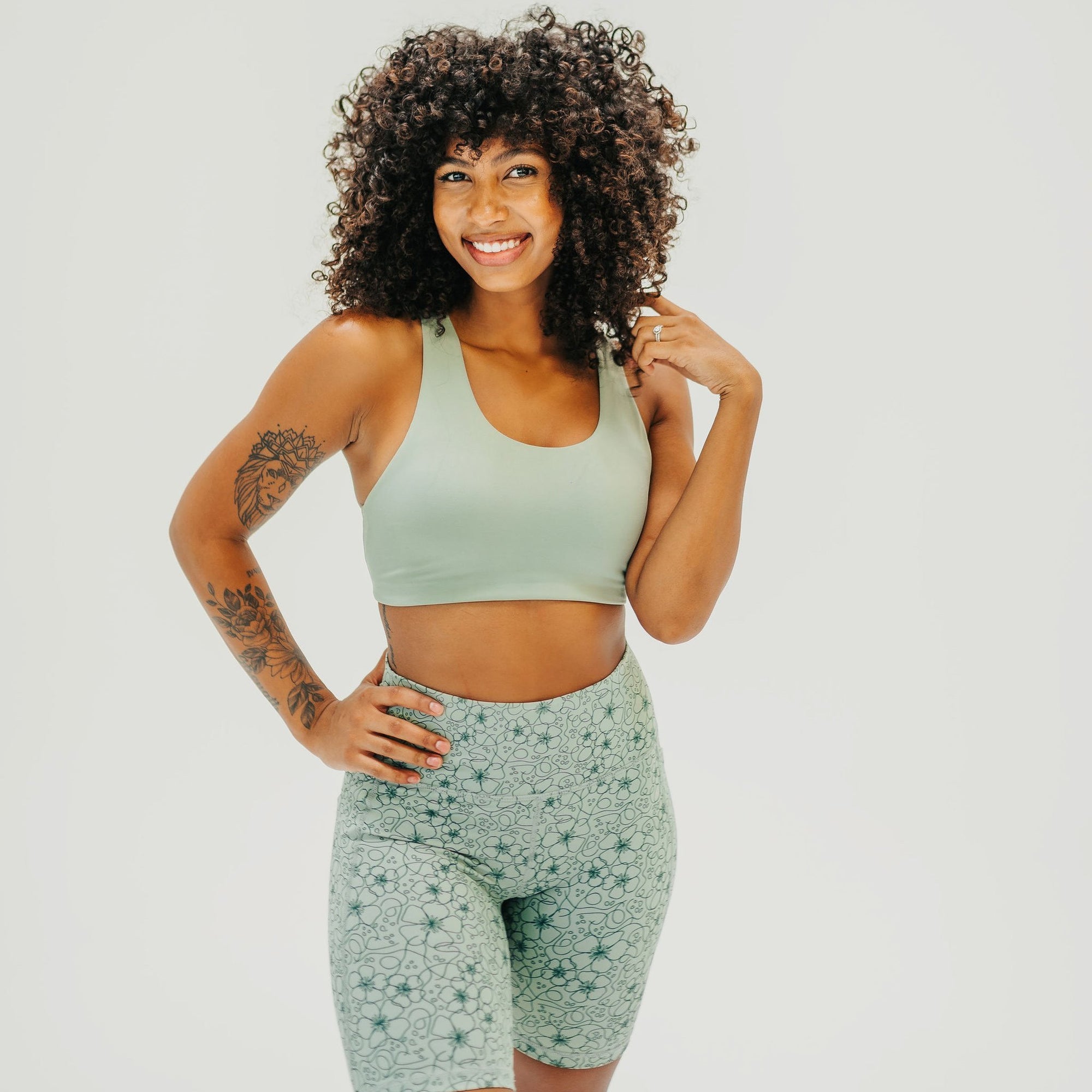 Strappy Sports Bra - Sage - Senita Athletics