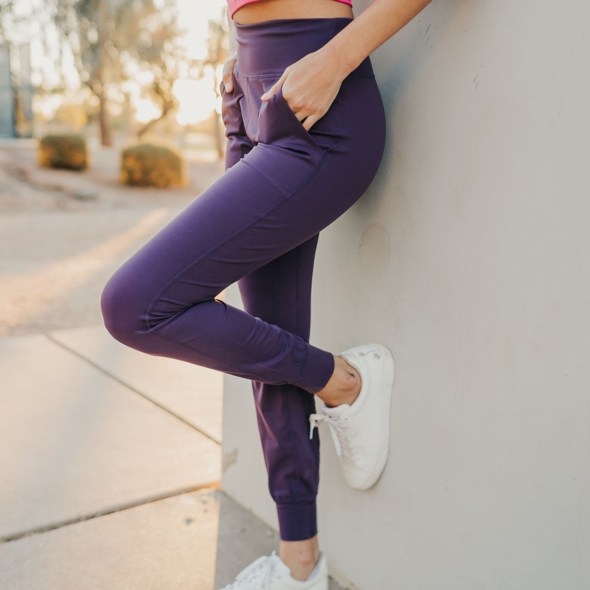 Studio Skin Joggers - Eggplant - Senita Athletics