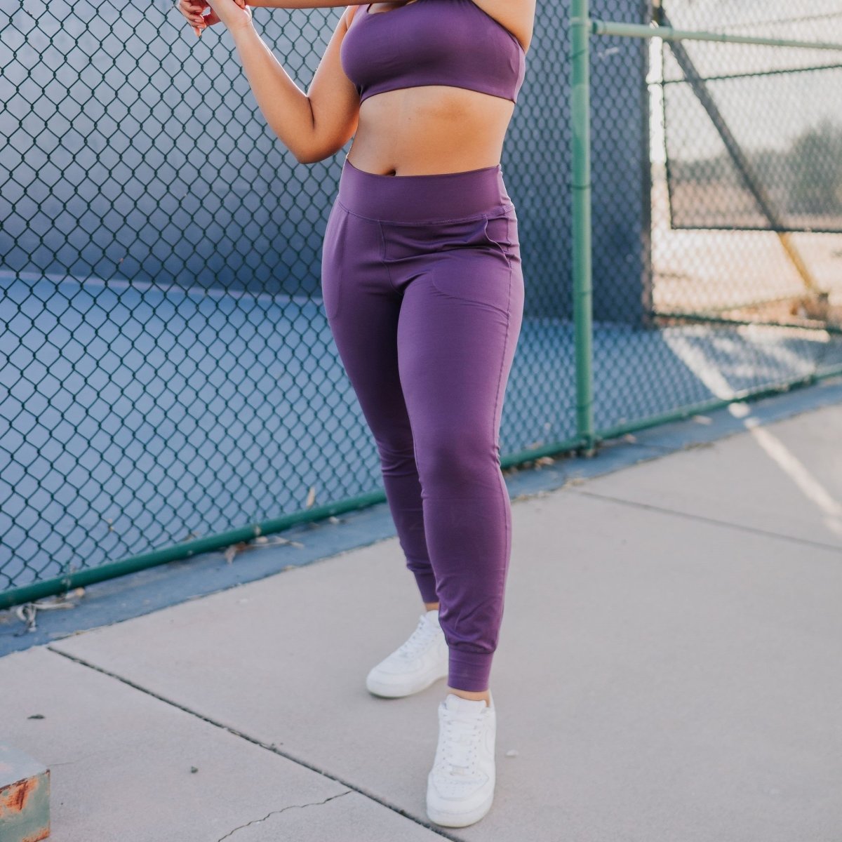 Studio Skin Joggers - Eggplant - Senita Athletics