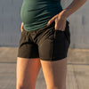 Under Panel Maternity Shorts - Black - Senita Athletics