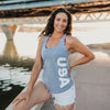 USA Racerback Tank - Gray - Senita Athletics