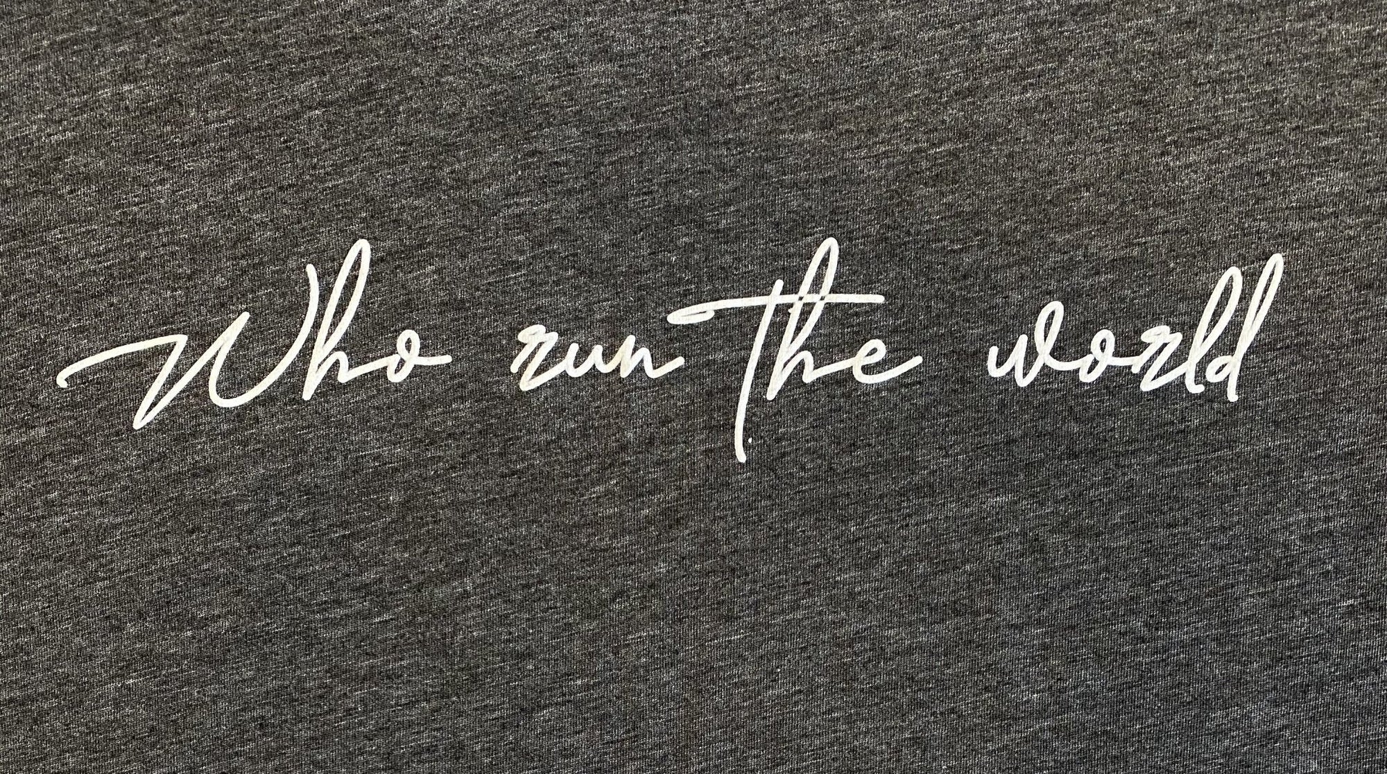 Who Run The World Crop Top - Gray - Senita Athletics