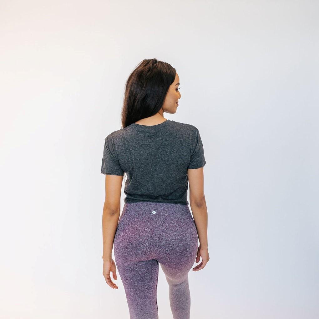 Who Run The World Crop Top - Gray - Senita Athletics