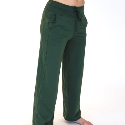 Wide Leg Lounge Pants - Evergreen - Senita Athletics