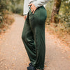 Wide Leg Lounge Pants - Evergreen - Senita Athletics