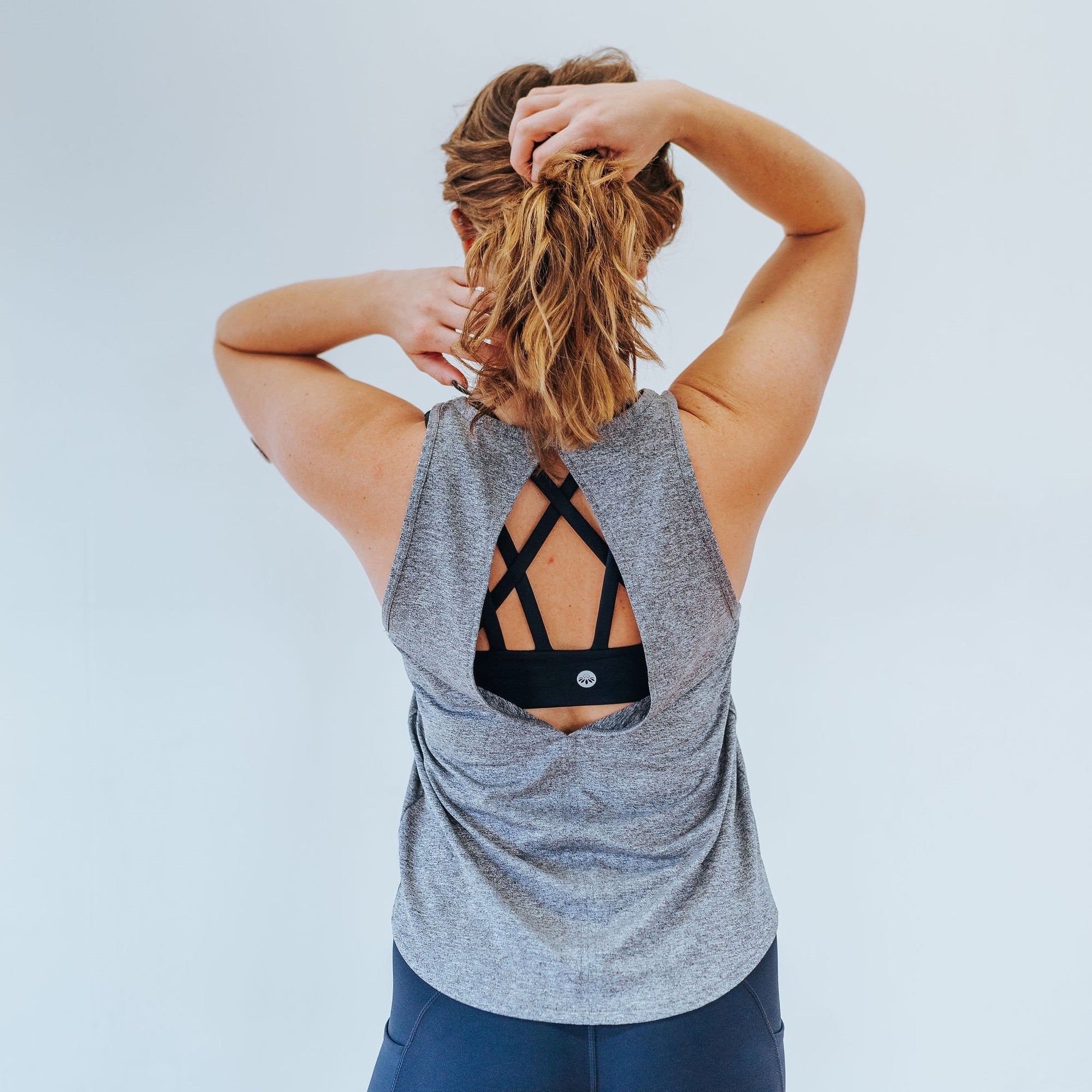 Window Tank 2 - Heathered Navy - Senita Athletics