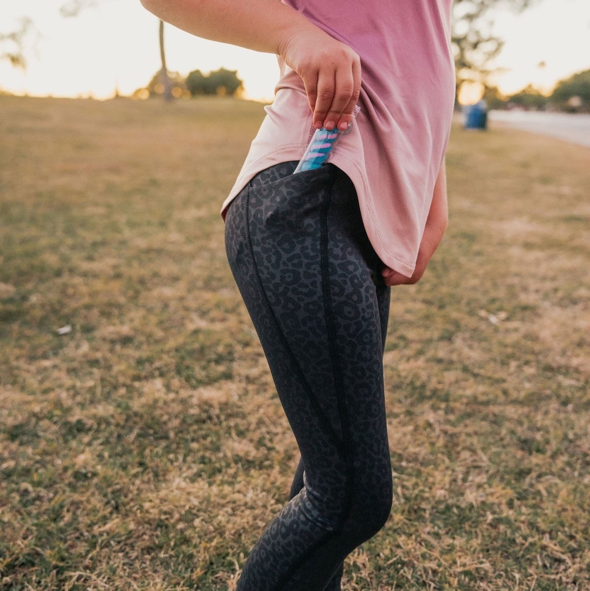 Youth Shakti Lux Pants - Black Leopard - Senita Athletics